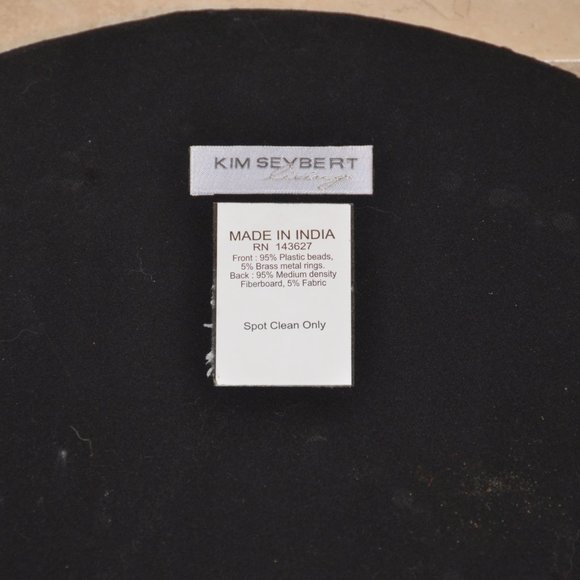 KIM SEYBERT HOLIDAY FALL BROWN GOLD CRYSTAL BEADED PLACEMAT CHARGER CENTERPIECE - Picture 8 of 10